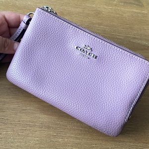 Lavender Coach Wristlet